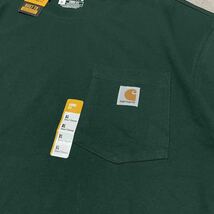 新品 Carhartt カーハート ビッグ ポケット Tシャツ モスグリーン XL 定番 人気 f574_画像2