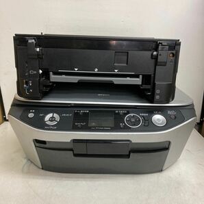 L121 EPSON EP-879AB/PM-A820 2台まとめて/エプソン インクジェットプリンター複合機/本体のみ 動作未確認 破損欠品あり ジャンク品の画像1