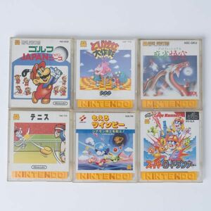 Nintendo KONAMI ファミコン ディスクシステム 計6点 マリオ ゴルフ もえろツインビー 他 任天堂 コナミ レトロゲーム 現状品 H5325