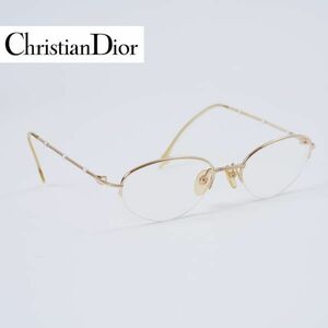 Christian Dior Christian Dior CD3527 Old glasses Gold frame case attaching H5490