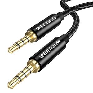 オーディオケーブル 1M auxケーブル 3.5mm ブラック