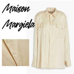 MAISON MARGIELA シルク シャツ 4ステッチ クリーム サイズ40