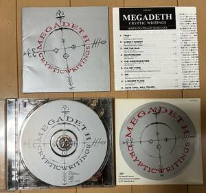 CD　MEGADETH　メガデス　CRYPTIC WRITINGS　 (1997)　ステッカー付