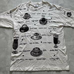 90's rel e vant productsコーヒー総柄tシャツmosquito head liquid blue ART m.c.escher Michigan ragの画像1