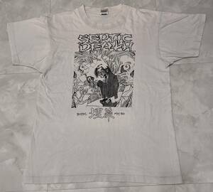 90'sパスヘッド埋葬tシャツseptic death pushead zorlac accused skull skates powell santacruz thrasher