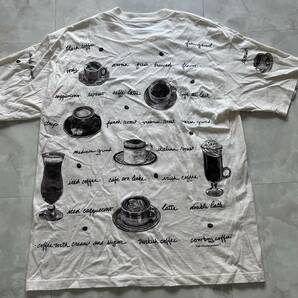 90's rel e vant productsコーヒー総柄tシャツmosquito head liquid blue ART m.c.escher Michigan ragの画像4