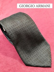 GIORGIO ARMANI ジョルジオ アルマーニ ネクタイ ブラック シック メンズ 高級感 カッコいい シルク 