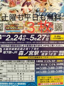  木下大サーカス　森ノ宮　土曜　平日　無料 3枚