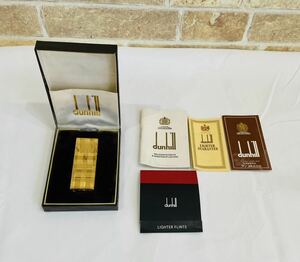 dunhill ダンヒル ゴールド ガスライター ライター 喫煙具 ダンヒルガスライター 着火確認済み