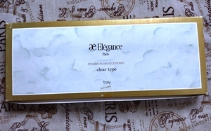 レトロ　Elegance Paris　エレガンス　トレー（S)　クリアータイプ　パウダールームアクセサリー　トレイ　インテリア　クリアｘゴールド
