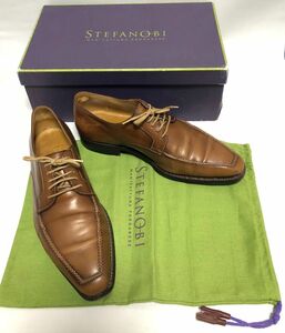 7 25cm 25.5cm STEFANOBI for ISETAN ステファノビ イセタン Uチップ スクエアトゥ シューズ