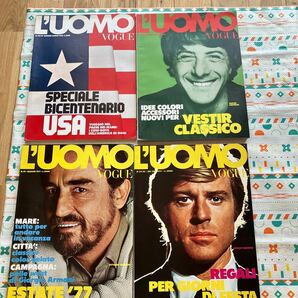 L'UOMO VOGUE 1976 1977 昭和 雑誌 ファッション ヴォーグ 当時物 希少 資料の画像2