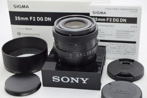 美品★SIGMA シグマ 35mm F2 DG DN Contemporary SONY Eマウント ソニー用★元箱付・レンズフード付