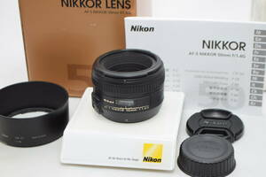 良品★Nikon ニコン AF-S NIKKOR 50mm F1.4G ★レンズフード付