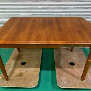 ◆GB11 木製ダイニングテーブル カリモク 伸縮式 サイズ(約) 80×126(縮86)×高さ70cm 家具 インテリア テーブル◆Tの画像1