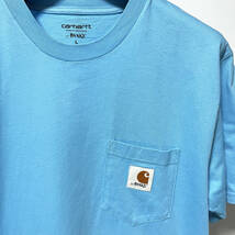 【サイズ：L】Awake NY Carhartt WIP Pocket Tee Blue アウェイク カーハート コラボ ポケット Tシャツ ブルー 青_画像4