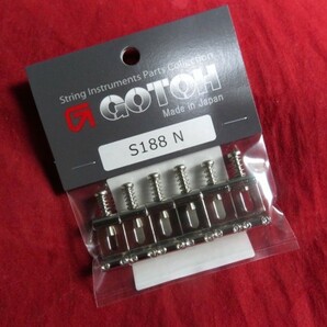 ★新品セール/最安値★GOTOH／S188-N◆国産 スチール サドル／ニッケル 6個セット 倍音効果◎ 弦落ち 改善！◇10.8mm ピッチの画像1