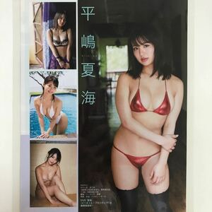 い-029『雑誌グラビア ラミネート加工』平嶋夏海＆ほしの＆彩川ひなの(三人共グラマラス＆可愛い)A4 2枚4P EX大衆平成30年6月15日号※15