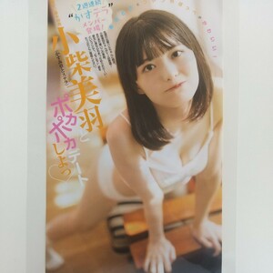 お-031『雑誌グラビア ラミネート加工』『小柴美羽 かすみ草とステラ 水着』週刊ヤングジャンプ 2024年3月14日号 B5 3枚5ページ ※15