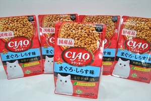 [DW-1715] cat food dry food Ciao Clan key ...* shirasu taste 700g 5 piece total 3.5kg set sale 