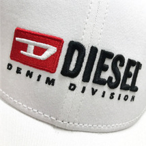 ディーゼル キャップ 帽子 ベースボールキャップ ロゴ刺繍 ホワイト サイズ02 約60cm-64cm メンズ レディース A03699 未使用 DIESEL_画像7