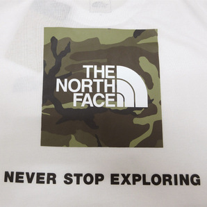 ザノースフェイス THE NORTH FACE Tシャツ 半袖 クルーネック ホワイト 迷彩 カモフラージュ サイズ L 170-180cm メンズ 未使用 古着の画像3