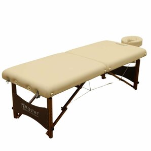 k041501k4 展示品 Master Massage マッサージベッド軽量折たたみ 木製 ベージュ Dの画像1