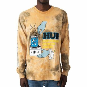 Huf (ハフ) ロンT ロングTシャツ 長袖 Mess Tie-Dye L/S Shirt Brown スケボー SK8 SKATE スケートボード