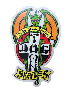 Dogtown Skateboards (ドッグタウン) ステッカー シール Sticker DT Red Dog 70s 4 Green スケボー SKATE SK8 スケートボード