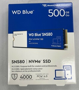 【新品・未開封品】ウェスタンデジタル　WD Blue SN580 NVMe SSD 500GB (WDS500G3B0E-00CHF0)