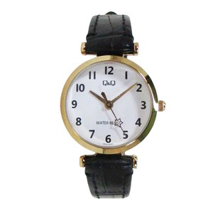 シチズン 腕時計 アナログ 日本製ムーブメント 星 防水 球面ガラス 革ベルト レディース ブラック Q03A-002PK/5977ｘ１本