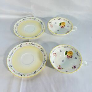 新品未使用品 Noritake ノリタケ ティーカップ＆ソーサー 2客 ジュヌフレール 花柄 紅茶 椀皿ペアセット P58043の画像2