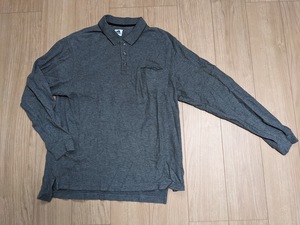 中古 adidas 長袖 ポロシャツ L グレー アディダス 即決