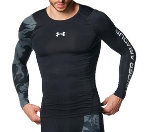 新品 アンダーアーマー 長袖 シャツ XXL 3L 黒 ブラック UNDER ARMOUR インナー 1381355 コンプレッション ヒートギア 即決