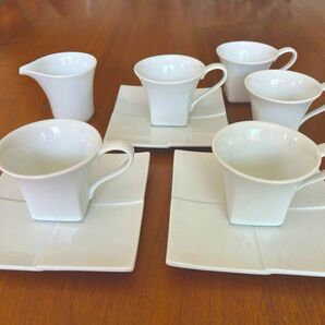 深山　miyama 白磁 カップ&ソーサー　美濃焼 コーヒー ティーカップ