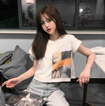 レディース L トレンド Tシャツ ストリートカルチャー モード感 新品_画像2