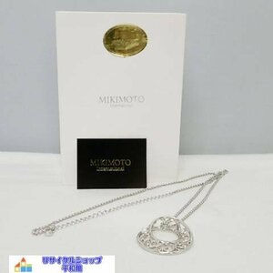 美品　ミキモト　ＭＩＫＩＭＯＴＯ　デザイン　ネックレス　パール　シルバーカラー