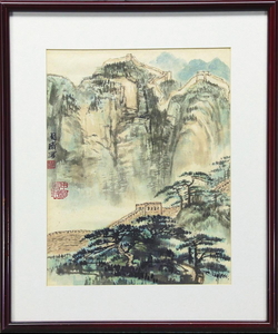 Art hand Auction 保证正品中国画家周熙手绘水墨画杰作, 带框带盒。中国艺术, 油画, 水墨水彩 0514, 艺术品, 绘画, 水墨画