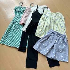 良品　女の子6点セット　まとめ売り　まとめ売り120㎝　BEAMS 10部丈　スカート　スカッツ　トップス　長袖　Tシャツ　ワンピース