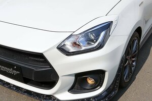 Monster Sport モンスタースポーツ ヘッドランプガーニッシュ 未塗装 スイフト ZC13S 17.07～20.04 K10C ターボ FF 6AT