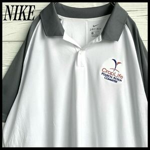 ナイキ ロゴ刺繍 ポロシャツ 袖刺繍 XL ビッグサイズ 半袖ポロシャツ ゴルフウェア GOLF ランニングウェア スポーツウェア