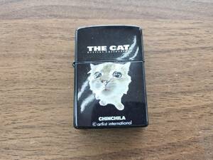 未使用　ZIPPO 猫　THE CAT CHINCHILA ブラック