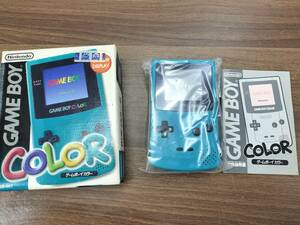 未使用？　美品　任天堂 ゲームボーイ カラー 本体 ブルー GAME BOY COLOR GBC GB CGB-001