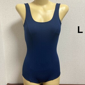 C559ストレッチ♪1円スタート！シンプルネイビーの女子スク水♪アンダーやコレクションや撮影会にも♪サイズL