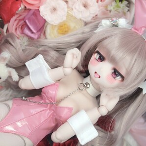 【ぐるぐる】DDH-27 SW肌 ドルフィードリーム MDD Dollfie Dream カスタムヘッド + 碁石アイ2種 + 舌パーツ パテ盛り ※小難ありの画像7