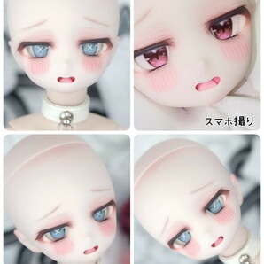 【ぐるぐる】DDH-27 SW肌 ドルフィードリーム MDD Dollfie Dream カスタムヘッド + 碁石アイ2種 + 舌パーツ パテ盛り ※小難ありの画像10