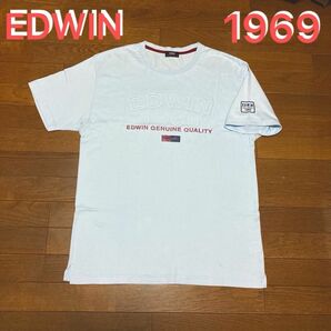 EDWIN 1969 半袖 Tシャツレリーフ文字 浮き文字 ヴィンテージ エドウィン 90s
