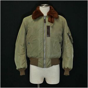 【ジャンク品】 BUZZ RICKSON'S バズリクソンズ B-15C フライトジャケット B.RICKSON MFG.CO. M13507 M13508 38 オリーブ