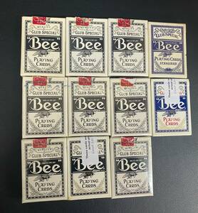 トランプ 11個セット Bee アメリカ US プレイング社 マジックアメリカ 黒 青 カードゲーム 240118-197