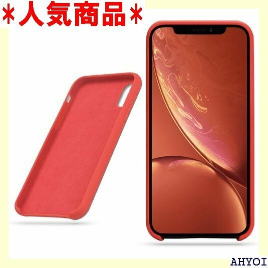 40s iPhone XR ケース シリコン 薄型 軽 イヤレス充電 シリコン素材 シンプルデザイン 赤 レッド 11